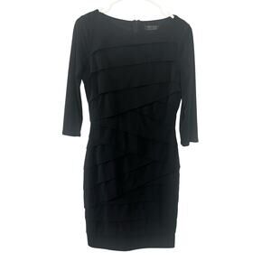 White House Black Market Instantly Slimming Sheath Black Dress Size 8